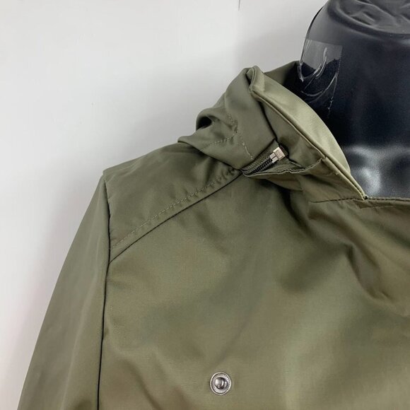 Mia Melon Women's Moto Asymmetrical Zip Up Hooded Lined Rain Jacket Size L NWT - Picture 3 of 16